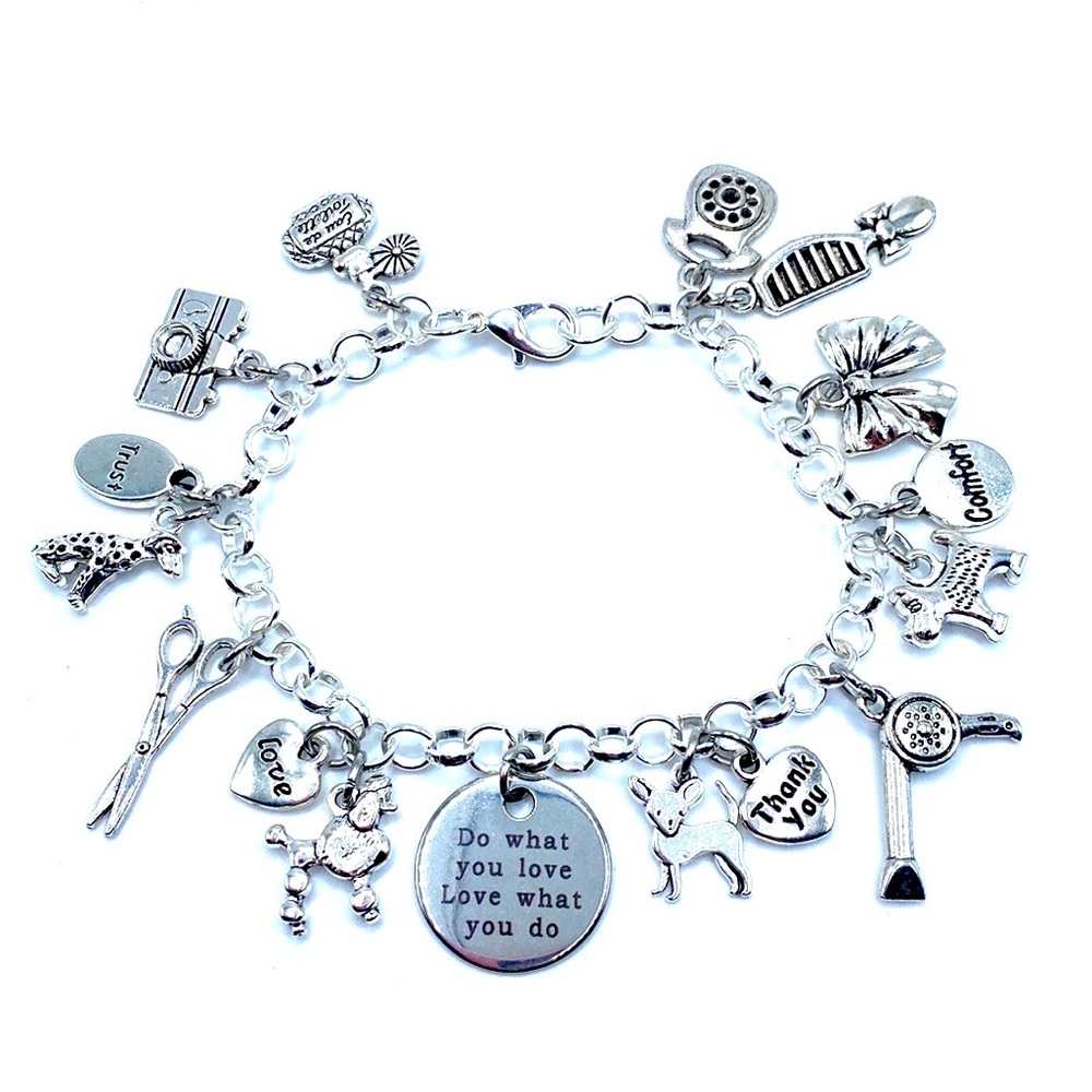 Dog Groomer Charm Bracelet